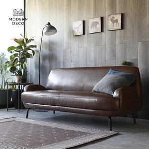 Faux Lederen Bank Modern 3-zits Bruin Voor Woonkamer - Product Image 2