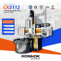 Tour vertical CNC robuste CK5112 à colonne unique, tour à tourelle verticale VTL, machine CNC pour alésage, fraisage et rainurage en promotion