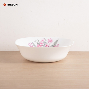Dinnerware <b>Set</b> Opal Glass Floral Design Luxury Cheap Wholesale Plates <b>White</b> 84 PCS <b>Dinner</b> <b>Set</b> - Product Image 5