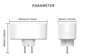 Tuya WiFi akıllı tak avrupa ölçer çift kafa bir dönüş iki zamanlama geri sayım Alexa ses uzaktan kumanda Android işletilen ab - Product Image 5