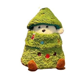 Juguete de Peluche de Perro Escondido en el Árbol de Navidad, Adorable Muñeco de Cachorro Mirando por Encima del Árbol de Navidad, Animal de Peluche Suave para Decoración Navideña - Product Image 1