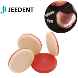 Blocs de <span class=keywords><strong>résine</strong></span> PMMA double couche vierges pour usage dentaire, disques de 98 mm de haute qualité pour couronnes temporaires et laboratoires dentaires - Product Image 4