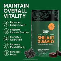 OEM/ODM 3000mg Shilajit Pur de l'Himalaya et Ashwagandha, Bonbons Gélifiés Naturels Certifiés Halal pour l'Énergie, le Soutien Immunitaire et la Récupération Musculaire