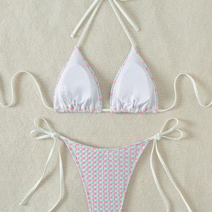 Traje de Baño Bikini de 2 Piezas para Mujer, Talla Grande, Estampado, Micro Spandex/Poliéster, Nueva Colección de Verano, Venta al Por Mayor - Product Image 2