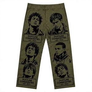 Pantalons pour hommes avec logos imprimés et broderies, pantalons en denim, pantalons pour hommes en denim de haute qualité avec faible MOQ - Product Image 1
