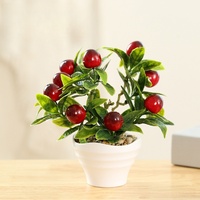 Arbres fruitiers artificiels, bonsaïs paysagers, arbres fruitiers simulés, plantes fruitières artificielles en pot pour la décoration de la maison, de la cuisine et de l'hôtel