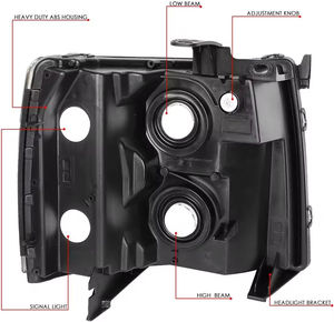 Venta al por Mayor de Autopartes de EE. UU., <span class=keywords><strong>Faros</strong></span> Delanteros Halógenos y de Xenón <span class=keywords><strong>para</strong></span> <span class=keywords><strong>Chevy</strong></span> Chevrolet Silverado 1500 2500 HD 3500 HD 2010 - Product Image 6