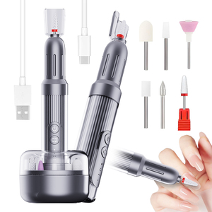 Kit de perceuse à ongles électrique rechargeable avec moteur à balais en aluminium, équipement de pédicure, outil de polissage des ongles, boîte de rangement - Product Image 6