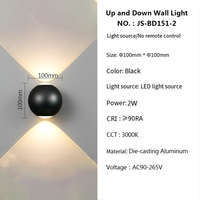 Applique Murale Ronde LED Art Déco Moderne, Hôtel, Réglable Haut et Bas, Luminaire Extérieur