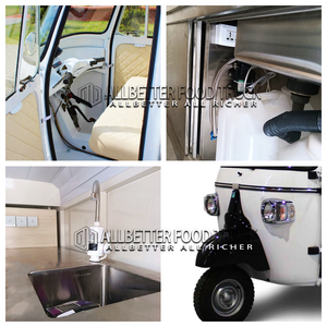ALLBETTER Mobile Piaggio Ape Beer Bar Tricycle électrique Chariot de restauration Crêpes Pâtes Salades Vente de nourriture ambulante Camion de vente à emporter - Product Image 5