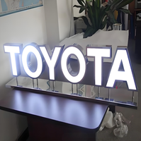 Lettres de signalisation LED personnalisées 3D, éclairées par l'avant et le dos, effet halo, en acier inoxydable et acrylique pour devanture de magasin