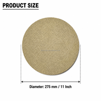 Disque abrasif en oxyde d'aluminium de 275 mm (11 pouces) avec fixation auto-agrippante pour préparation de surfaces industrielles