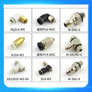 Conector de Manguera de Aire para Cilindro Neumático Miniatura M-5ALU-6/M-5AU-6/M-5HL-6, Nuevo, Tamaño de Tubo de 8 mm, Conexión Rápida Tipo Pagoda, Codo - Product Image 2