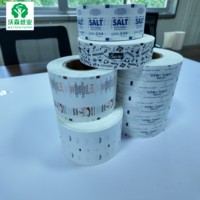 Rouleau de papier vierge enduit de PE, imprimé sur mesure, imperméable et résistant à la graisse, pour l'emballage de sachets de sucre et de paquets de café et de sucre
