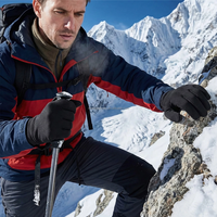 Gants de course thermiques en polaire, respirants, ultra fins, à doigts entiers, compatibles avec les écrans tactiles, pour le ski, le cyclisme, les sports de plein air, noirs