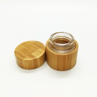 Fournisseur ODM OEM OEM Pot en verre vide de 10ml Pot en verre pour crème cosmétique Pot en verre écologique recouvert de bambou