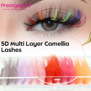 ขนตาปลอมแบบต่อเอง Camellia-Design ทำด้วยมือ ขนนุ่ม แบบวอลุ่ม ผลิตจากเส้นใยสังเคราะห์ PBT วัสดุมิงค์สังเคราะห์ - Product Image 5