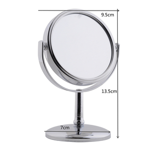 Mini 360 độ xoay 3 inch xách tay đôi mặt gương trang điểm 3x Độ phóng đại du lịch dễ dàng lưu trữ tùy chỉnh màu sắc logo - Product Image 4