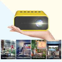 Mini projecteur portable YT500, WIFI, mise en miroir sans fil de l'écran, LED, home cinéma, utilisation en extérieur pour enfants, téléphone portable, batterie intégrée