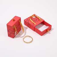 Caja de Regalo Cuadrada Deslizable Personalizada al por Mayor para Joyería, Collares, Anillos y Pendientes con Asa de Cinta y Logotipo