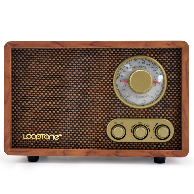 MONARCH AM-FM アンティークラジオ レトロラジオ - Bluetooth + FM/AM ラジオ/AUX/USB ディスク