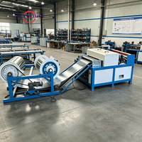 Línea de Producción Automática de Ductos HVAC de 15 m/min, Línea de Formación de Ductos de Metal de 3 Láminas, HVAC Automotriz de Tres Ductos y 3 Líneas