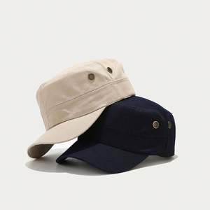 Gorra de Color Sólido, Talla Grande, para Hombre, Transpirable, Protección Solar, Gorra Plana para Mujer, Personalizable - Product Image 2