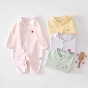 Combinaisons pour bébé en coton pur, bodies pour nouveau-nés, printemps automne, couche de base sans couture, vêtements tricotés unisexes - Product Image 1