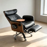 Fauteuil inclinable ergonomique en cuir véritable sans dossier, design moderne, écologique, pivotant, pour hôpital, salon, confort et détente