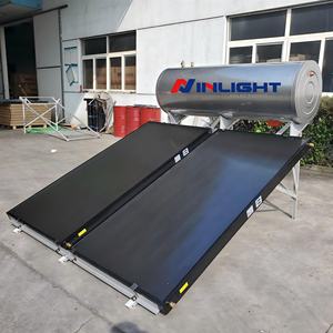 <span class=keywords><strong>Chauffe</strong></span>-<span class=keywords><strong>eau</strong></span> <span class=keywords><strong>solaire</strong></span> à plaque plate pressurisée en acier inoxydable compact à haute efficacité 300L pour hôtel et usage extérieur - Product Image 1