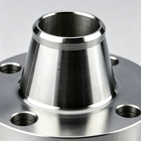 Bride en acier inoxydable WN pour systèmes d'alimentation et d'évacuation d'eau ANSI B16.5 à col long DN20 usinée CNC, pression standard flexible