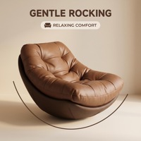 Fauteuil de salon minimaliste contemporain en cuir véritable - Écologique et imperméable, garantie 10 ans pour la maison, le bureau, la villa, la salle à manger
