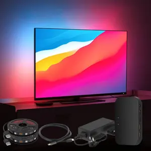 Dropshipping Baru 4K 30Hz Tuya APP Kontrol TV 60-120 Inci 5V 12V Alexa USB Tape HDMI TV LED Lampu Latar Strip Kit