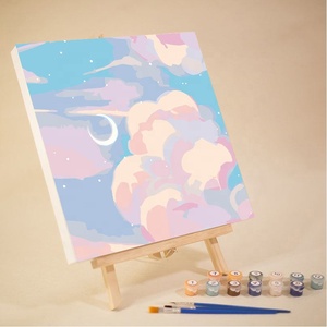ชุดระบายสีตามตัวเลข Sunset Night Sky Valley สำหรับผู้ใหญ่และเด็ก ปรับแต่งได้ พร้อมกรอบ - Product Image 4