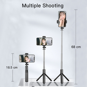 Bâton de <span class=keywords><strong>selfie</strong></span> multifonction rétractable portable mini pliable <span class=keywords><strong>Bluetooth</strong></span> sans fil à rotation à 360 degrés - Product Image 4