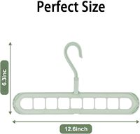 Multifunctionele 9-gaats ruimtebesparende kledinghangers 360 °   Draaibare antislip opvouwbare kastorganizers