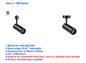 YouthGreen CA ไฟสปอตไลท์ COB 15W/20W/30W,ไฟติดตามคลังสินค้า USA ได้รับการรับรองอย่างเต็มที่หน้าต่างร้านค้าวิลล่า5ปี - Product Image 4