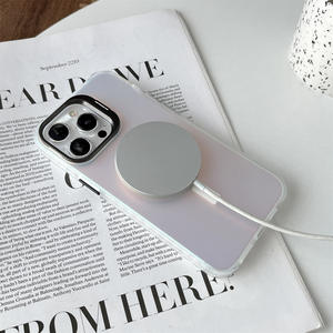 แม่เหล็กที่มองไม่เห็นผู้ถือเคสโทรศัพท์สําหรับIPhone 11 12 <span class=keywords><strong>13</strong></span> 14 15 <span class=keywords><strong>Pro</strong></span> <span class=keywords><strong>Max</strong></span>ไร้สายชาร์จMatte Clearวงเล็บมือถือ - Product Image 3