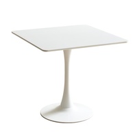 Table à manger carrée blanche décontractée moderne pour la maison petit appartement Tables basses de magasin de thé au lait ensemble de meubles de chaise