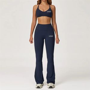 Conjunto Deportivo de 2 Piezas para <span class=keywords><strong>Mujer</strong></span>, Sujetador Deportivo a Prueba de Impactos <span class=keywords><strong>y</strong></span> Leggings Ajustados, Ropa de Yoga, Ropa de Gimnasio, Conjuntos Deportivos Casuales - Product Image 3