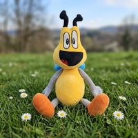 Boneka Lebah Kuning Custom, Desain Kartun Berkaki Panjang, Boneka Isi Dakron, Kaki Besar, Wajah Bersulam, Pereda Stres, Boneka Super Lembut