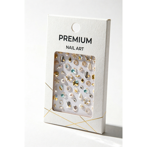 Premium Nail Art <b>Stickers</b> <b>Gold</b> Silver Decals For Manicure Design - Product Image 1