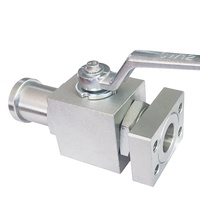 Vente directe usine – Vanne à boisseau sphérique hydraulique Tai Xin à bride SAE, modèle BKHAE-210/420-DN-D/S, avec une extrémité intégrée et l'autre à bride fendue