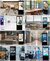 Pantalla Publicitaria Interior de 32, 43, 55 y 65 Pulgadas, Letrero Electrónico, Señalización Digital de Pie, Kiosco de Información
