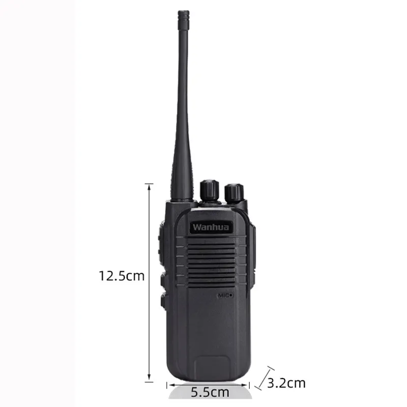 Fabrika toptan Wanhua walkie-talkie UHF 403-480MHz kanal tur alıcısı ile taşınabilir iki yönlü radyolar