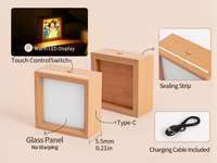 Cadre photo lumineux rechargeable avec plaque en verre vierge pour sublimation, transfert thermique, cadeau personnalisé, décoration intérieure