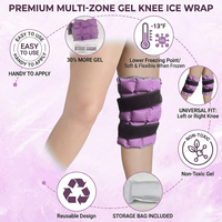 World-Bio – Compresse de gel réutilisable pour genou, thérapie chaude et froide, attelle de compression pour soulager l'arthrite et favoriser la récupération des blessures