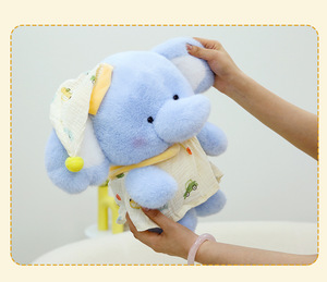 Nuovo felice carino piccolo elefante blu di pezza con riempimento di cotone PP peluche per bambini compagno bambola adorabili decorazioni per la casa bambole - Product Image 5