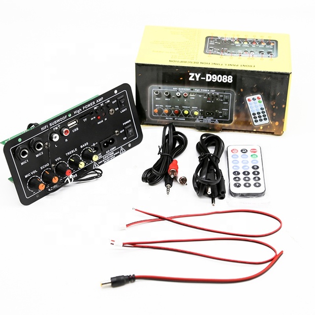 High Power Mini Amplifier with Dual Microphone 12V24V220V Home Speaker & Car Subwoofer Board Factory Price Metal Material