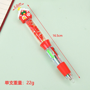 Juego de Bolígrafos de Plástico de 4 Colores con Diseño de Dibujos Animados, 0.5 mm, Regalos Escolares y Navideños Personalizados - Product Image 4